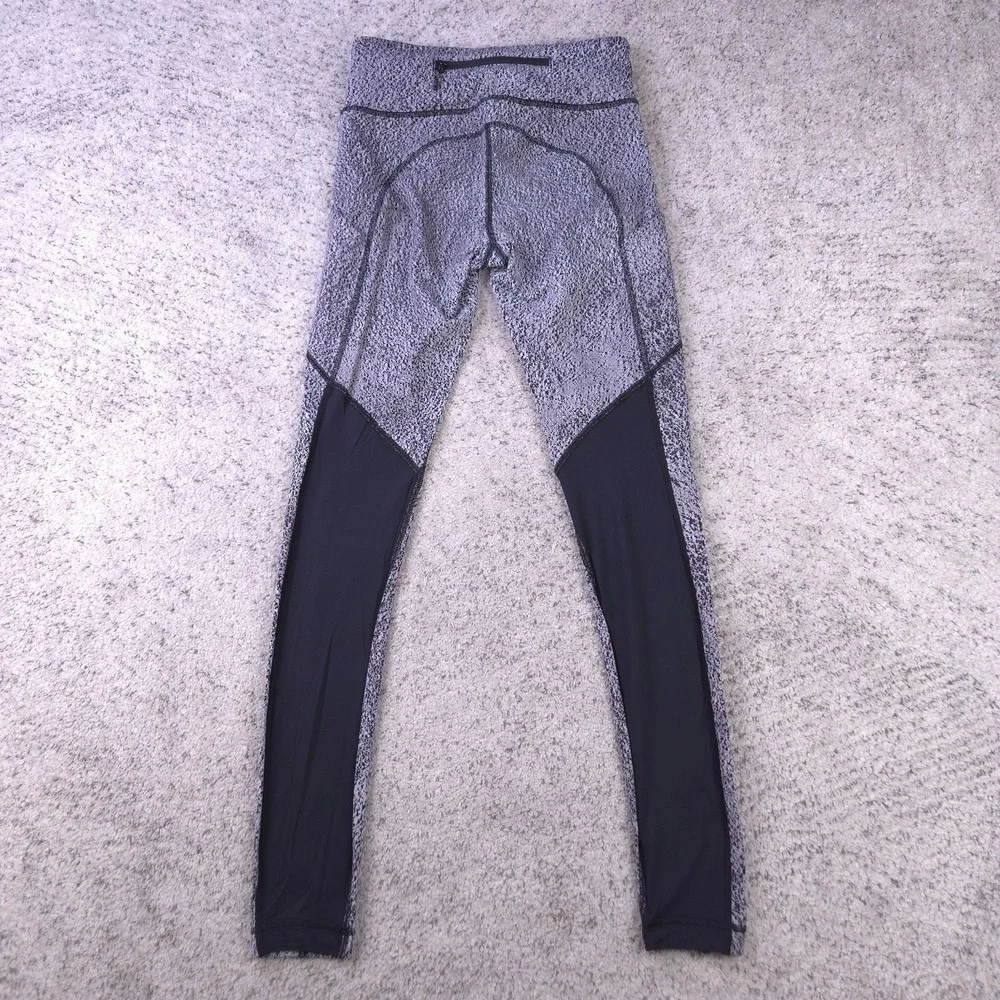 Lululemon Speed Tights Womens Size 4 Pants Running Jogging Gray Black Pocket